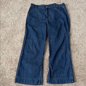 J. Crew Dark Blue Wide Leg Jeans